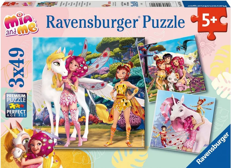 Puzzle Im Land der Elfen und Einhörner, 147 Puzzleteile, Made in Europe fra Ravensburger, Flerfarvet-udgave – æske