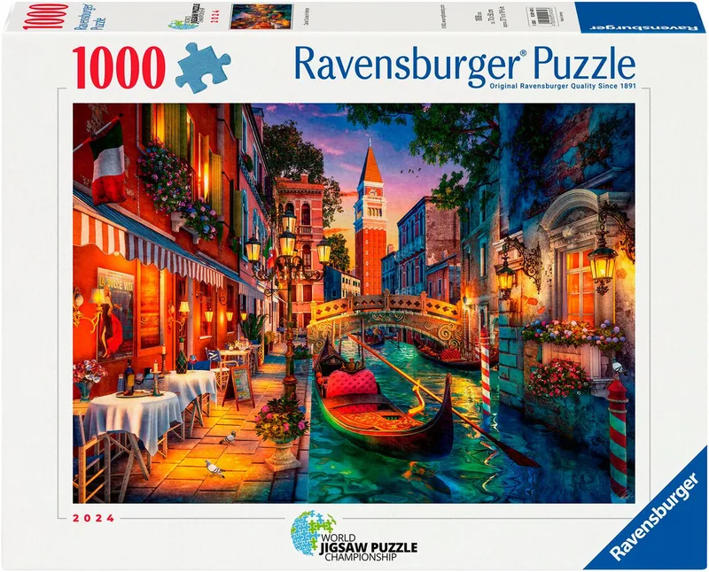 Puzzle Kanalrundfahrt in Venedig, 1000 Puzzleteile, Made in Germany de Ravensburger, édition Multicolore – boîte 1 sur 4