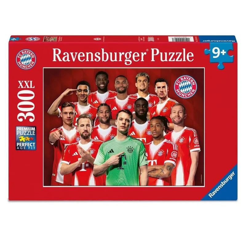 Puzzle Kinderpuzzle 300 Teile - FC Bayern München Saison 2025/2026, 300 Puzzleteile from Ravensburger – box