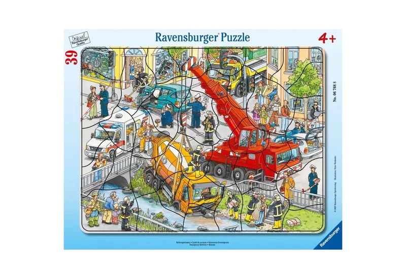 Puzzle Kinderpuzzle 39 Teile - Rettungseinsatz, 39 Puzzleteile from Ravensburger – box