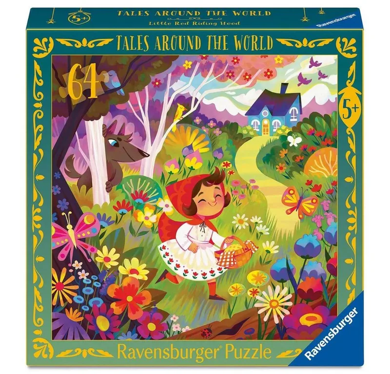 Puzzle Kinderpuzzle 64 Teile - Rotkäppchen, 64 Puzzleteile from Ravensburger – box 1 of 3
