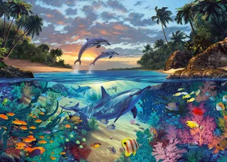 Puzzle Korallenbucht, 1000 Puzzleteile, Made in Germany de Ravensburger, édition Multicolore – boîte 2 sur 2