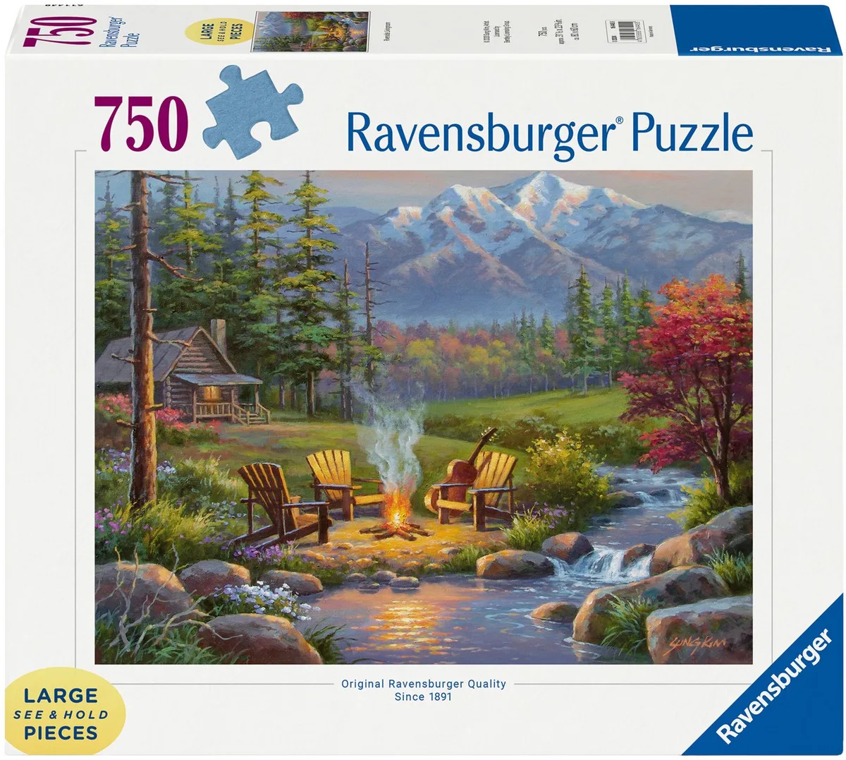 Puzzle Lagerfeuer-Romantik, 750 Puzzleteile, Made in Germany von Ravensburger, Ausgabe Mehrfarbig – Schachtel