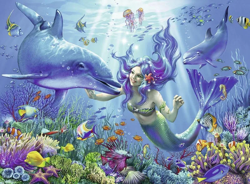 Puzzle Leuchtendes Unterwasserparadies, 200 Puzzleteile, leuchtet im Dunkeln, Made in Germany de Ravensburger, édition Multicolore – boîte 4 sur 4