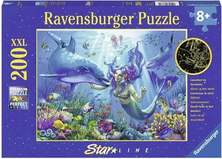 Puzzle Leuchtendes Unterwasserparadies, 200 Puzzleteile, leuchtet im Dunkeln, Made in Germany de Ravensburger, édition Multicolore – boîte 1 sur 4