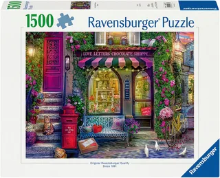 Puzzle Liebesbriefe und Schokolade, 1500 Puzzleteile, Made in Germany de Ravensburger, édition Multicolore – boîte 1 sur 2