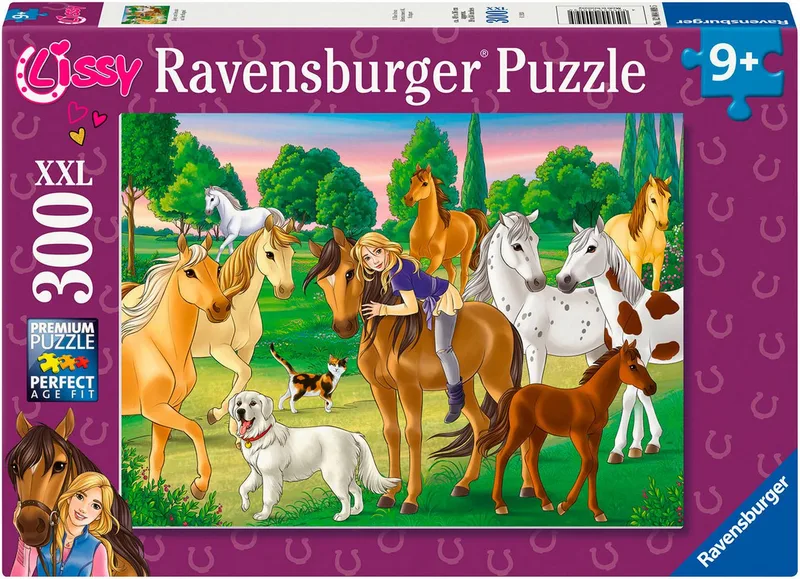 Puzzle Lissy und Arcado auf der Koppel, 300 Puzzleteile, Made in Germany van Ravensburger, editie Meerkleurig – doos 1 van 2