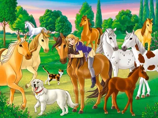 Puzzle Lissy und Arcado auf der Koppel, 300 Puzzleteile, Made in Germany van Ravensburger, editie Meerkleurig – doos 2 van 2