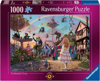 Puzzle Look and find No 2, Verzauberter Zirkus, 1000 Puzzleteile, Made in Germany de Ravensburger, édition Multicolore – boîte 1 sur 2