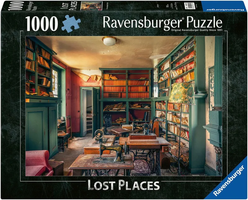 Puzzle Lost Places, Mysterious castle library, 1000 Puzzleteile, Made in Germany from Ravensburger, Multicolour edition – box