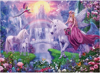Puzzle Magische Einhörner, 400 Puzzleteile, Made in Europe från Ravensburger, utgåva Flerfärgad – kartong 3 av 5