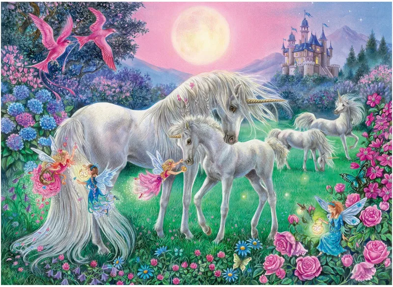Puzzle Magische Einhörner, 400 Puzzleteile, Made in Europe från Ravensburger, utgåva Flerfärgad – kartong 5 av 5