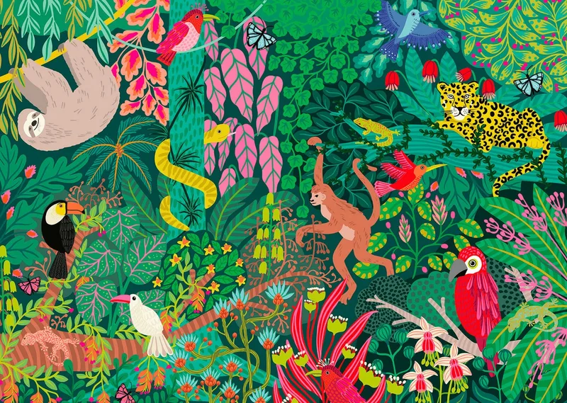 Puzzle Magischer Regenwald, 1000 Puzzleteile, Made in Germany de Ravensburger, édition Multicolore – boîte 2 sur 4