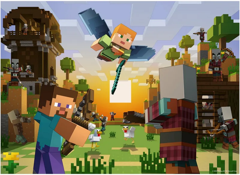Puzzle Minecraft, Biome erforschen, 400 Puzzleteile, Made in Europe from Ravensburger, Multicolour edition – box 5 of 5