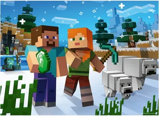 Puzzle Minecraft, Biome erforschen, 400 Puzzleteile, Made in Europe from Ravensburger, Multicolour edition – box 4 of 5