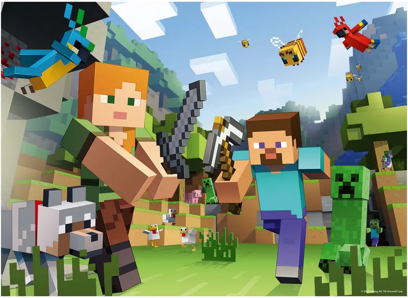 Puzzle Minecraft, Biome erforschen, 400 Puzzleteile, Made in Europe from Ravensburger, Multicolour edition – box 2 of 5
