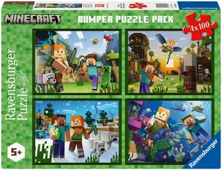 Puzzle Minecraft, Biome erforschen, 400 Puzzleteile, Made in Europe from Ravensburger, Multicolour edition – box 1 of 5
