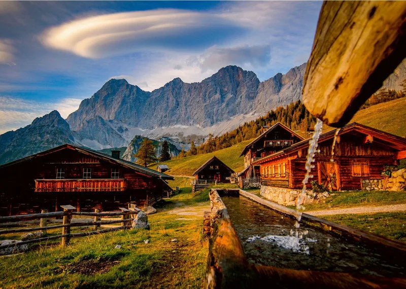 Puzzle Neustattalm am Dachstein, 1000 Puzzleteile, Made in Germany van Ravensburger, editie Meerkleurig – doos 2 van 2