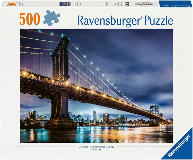 Puzzle New York - die Stadt, die niemals schläft, 500 Puzzleteile, Made in Germany from Ravensburger, Multicolour edition – box 1 of 2