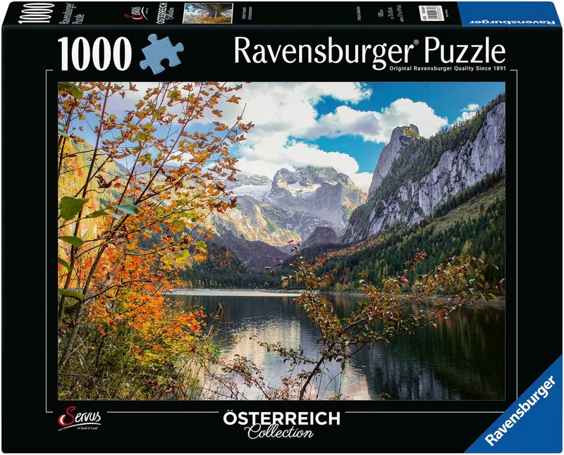 Puzzle Österreich Collection, Vorderer Gosausee, 1000 Puzzleteile, Made in Germany de Ravensburger, édition Multicolore – boîte 1 sur 2