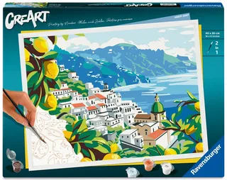 Puzzle Peinture au Numéro - CréArt - Amalfi Coast de Ravensburger – boîte 2 sur 2