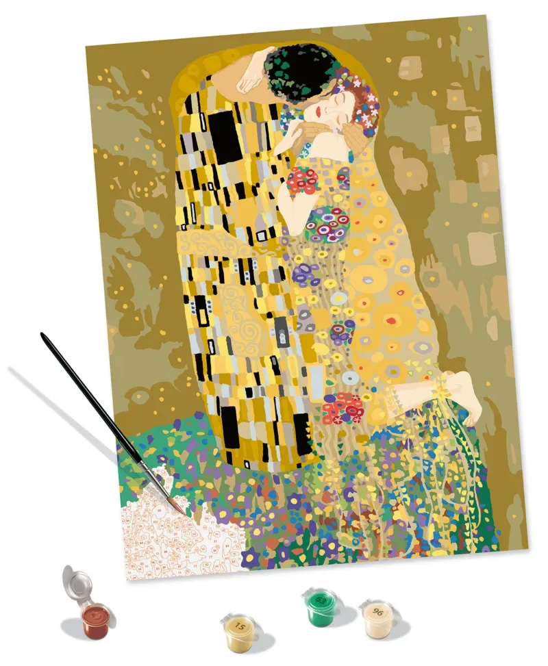 Puzzle Peinture au Numéro - CréArt - Art Collection - Klimt - Le baiser van Ravensburger – doos 1 van 2