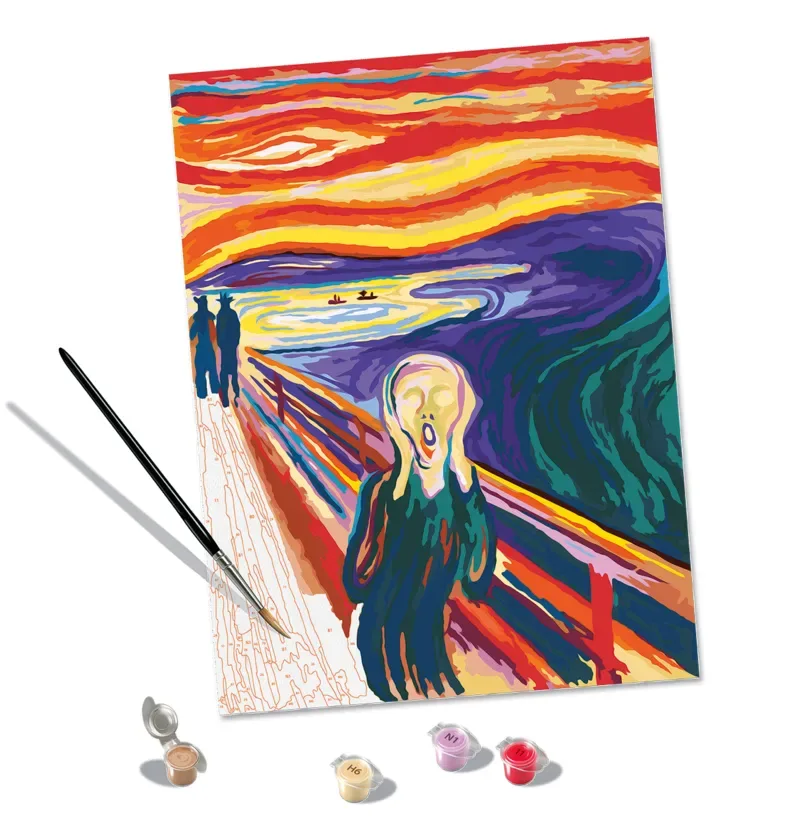 Puzzle Peinture au Numéro - CréArt - Art Collection - Le Cri de Ravensburger – boîte 1 sur 2