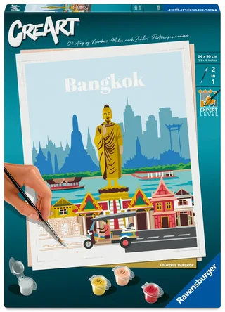 Puzzle Peinture au Numéro - CréArt - Bangkok van Ravensburger – doos 2 van 2