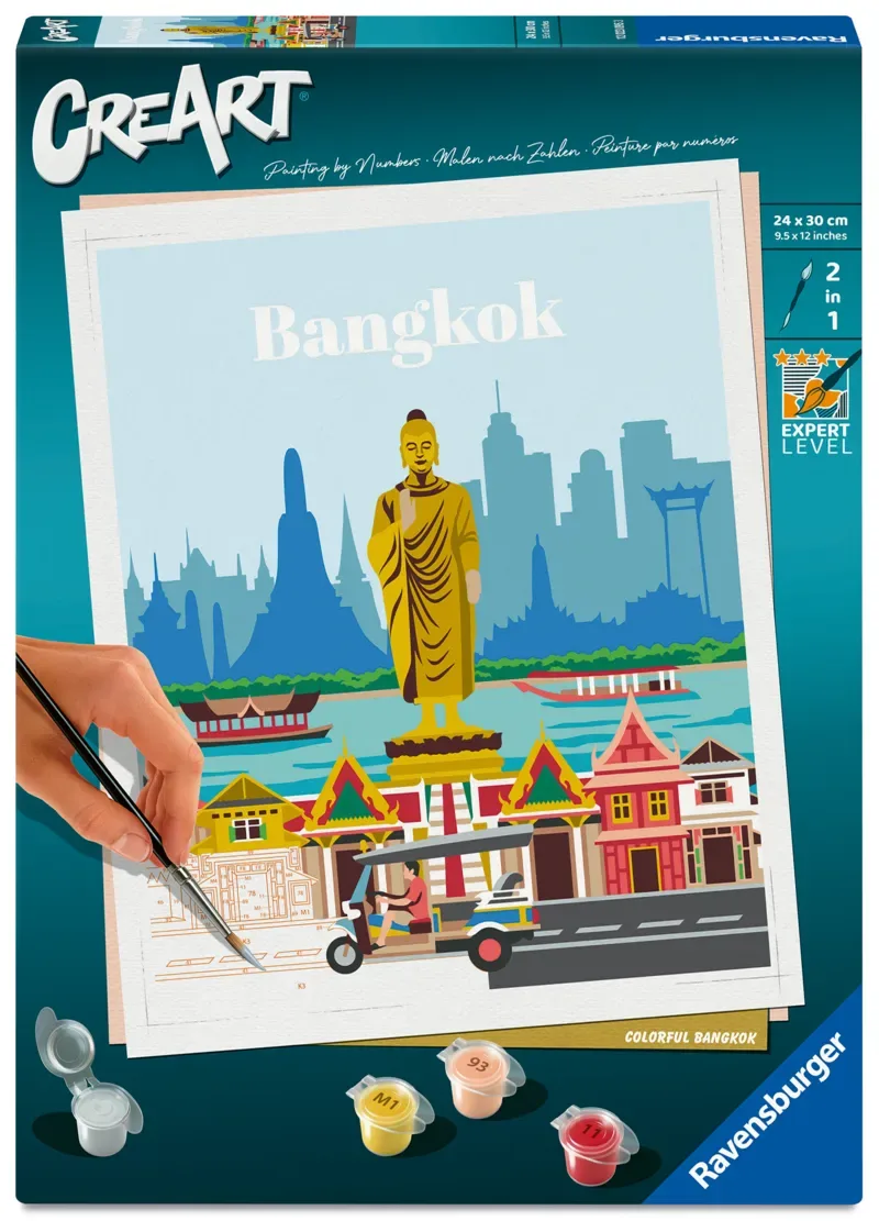 Puzzle Peinture au Numéro - CréArt - Bangkok van Ravensburger – doos 2 van 2