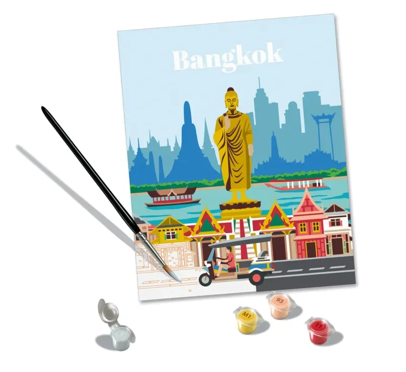 Puzzle Peinture au Numéro - CréArt - Bangkok van Ravensburger – doos 1 van 2