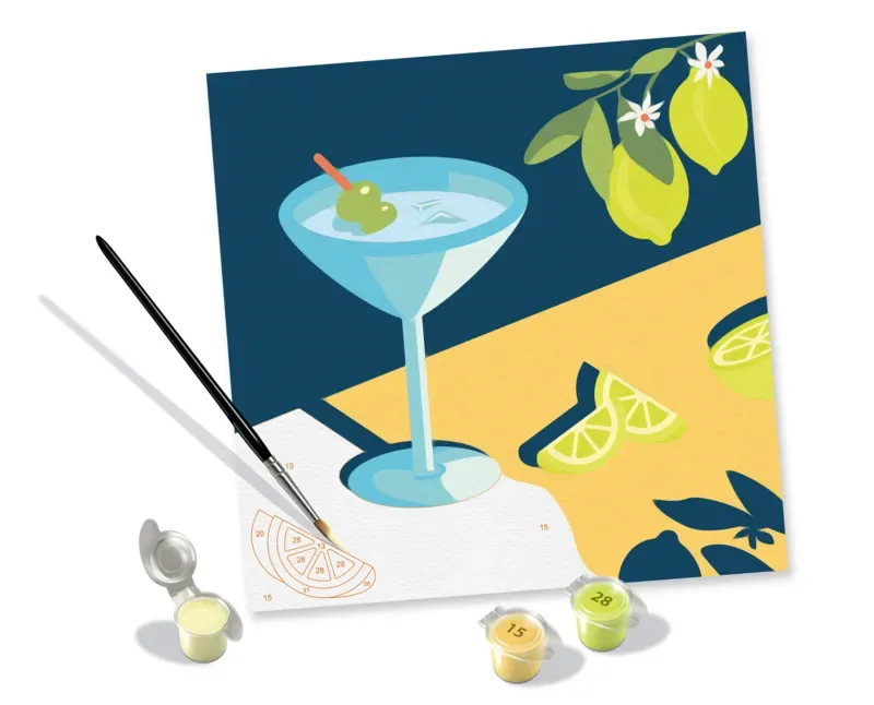 Puzzle Peinture au Numéro - CréArt - Drink Lemon van Ravensburger – doos 1 van 2