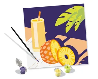 Puzzle Peinture au Numéro - CréArt - Drink Pineapple de Ravensburger – boîte 1 sur 2