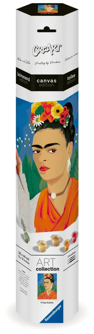 Puzzle Peinture au Numéro - CréArt Edition Toiles - Frida Kahlo van Ravensburger – doos 2 van 2
