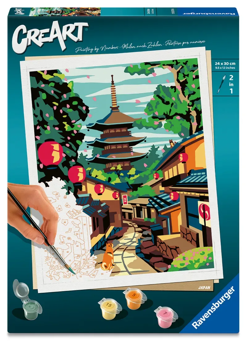 Puzzle Peinture au Numéro - CréArt - Japan - Batiste Perron van Ravensburger – doos 2 van 2