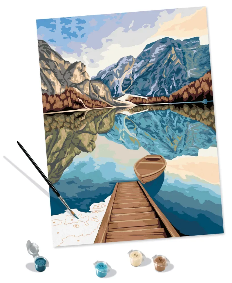 Puzzle Peinture au Numéro - CréArt - Lake Views van Ravensburger – doos 1 van 2