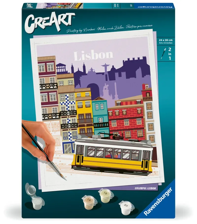 Puzzle Peinture au Numéro - CréArt - Lisbon de Ravensburger – boîte 2 sur 2
