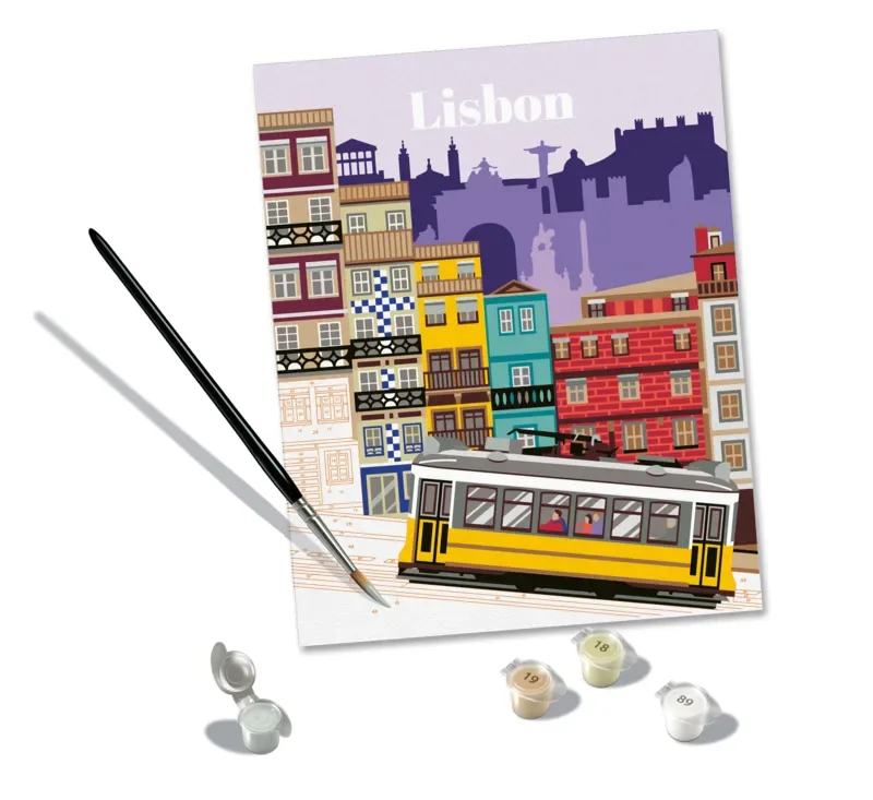 Puzzle Peinture au Numéro - CréArt - Lisbon de Ravensburger – boîte 1 sur 2