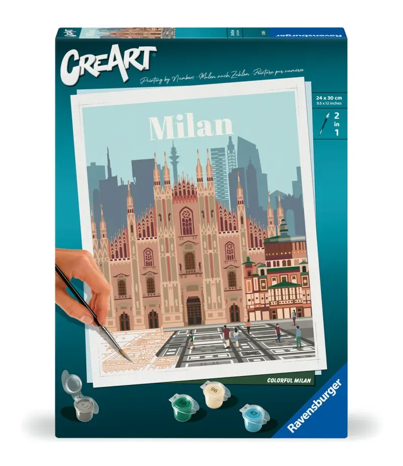 Puzzle Peinture au Numéro - CréArt - Milan van Ravensburger – doos 2 van 2