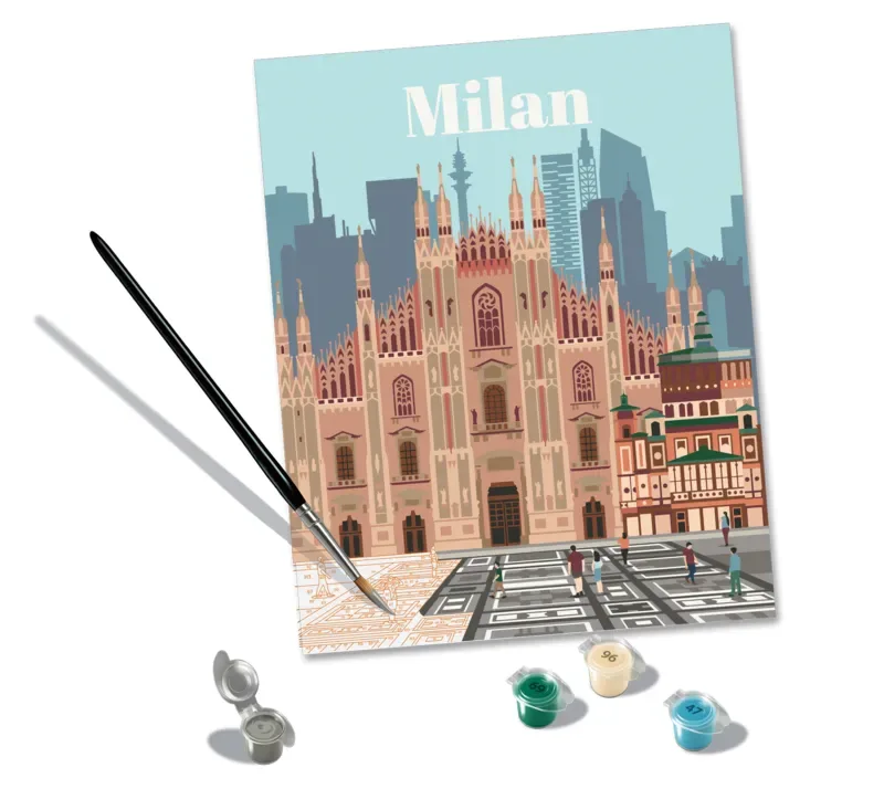Puzzle Peinture au Numéro - CréArt - Milan van Ravensburger – doos 1 van 2
