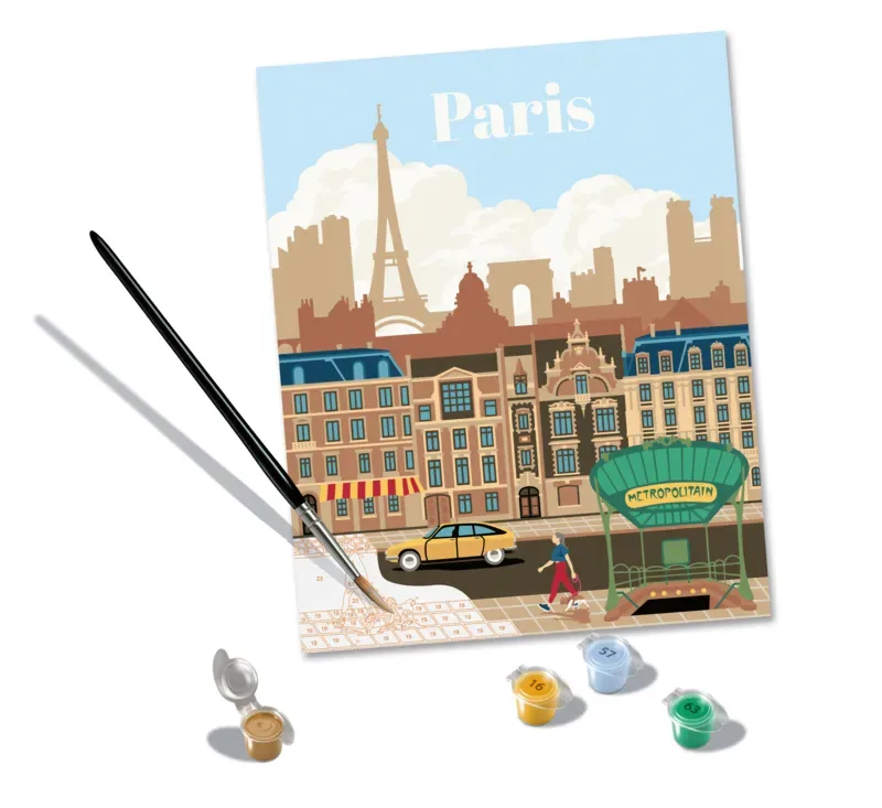 Puzzle Peinture au Numéro - CréArt - Paris de Ravensburger – boîte 1 sur 2