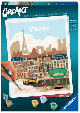 Puzzle Peinture au Numéro - CréArt - Paris de Ravensburger – boîte 2 sur 2