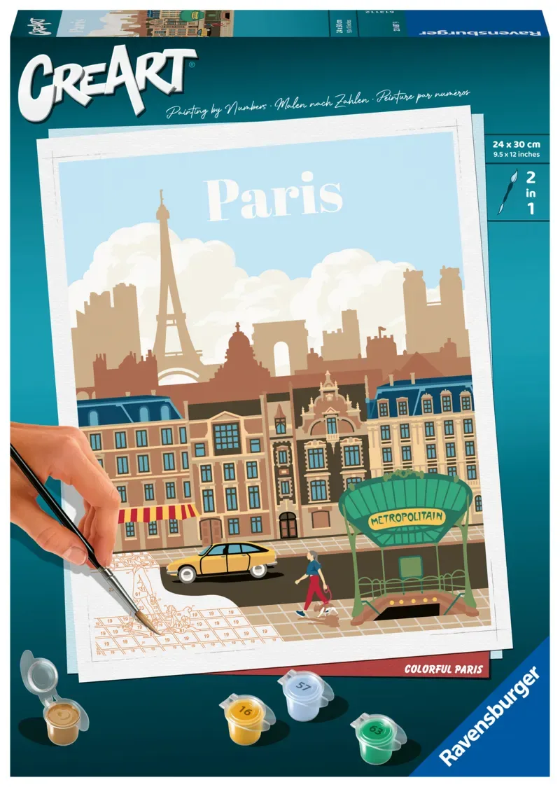 Puzzle Peinture au Numéro - CréArt - Paris de Ravensburger – boîte 2 sur 2