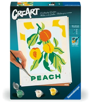 Puzzle Peinture au Numéro - CréArt - Peach de Ravensburger – boîte 2 sur 2