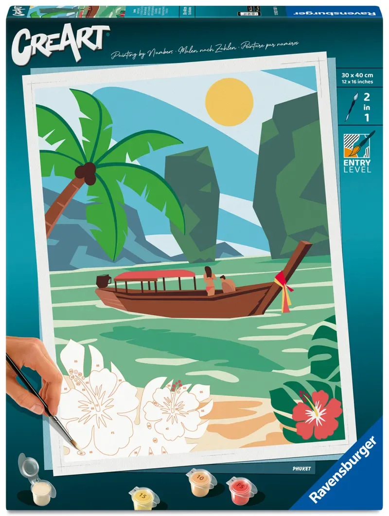 Puzzle Peinture au Numéro - CréArt - Phuket de Ravensburger – boîte 2 sur 2