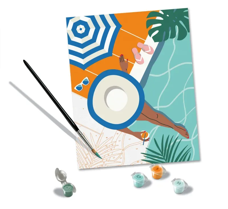 Puzzle Peinture au Numéro - CréArt - Pool Time de Ravensburger – boîte 1 sur 2