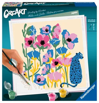 Puzzle Peinture au Numéro - CréArt - Poppy - Jolane Edition van Ravensburger – doos 2 van 2