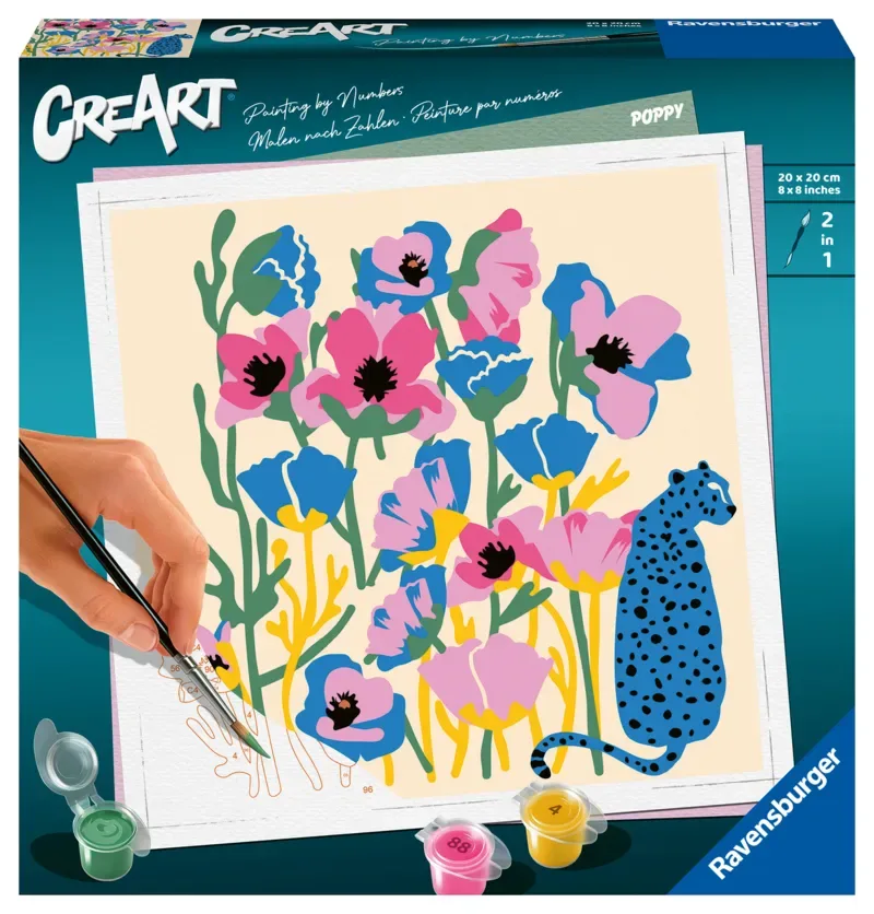 Puzzle Peinture au Numéro - CréArt - Poppy - Jolane Edition van Ravensburger – doos 2 van 2