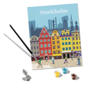 Puzzle Peinture au Numéro - CréArt - Stockholm van Ravensburger – doos 1 van 2