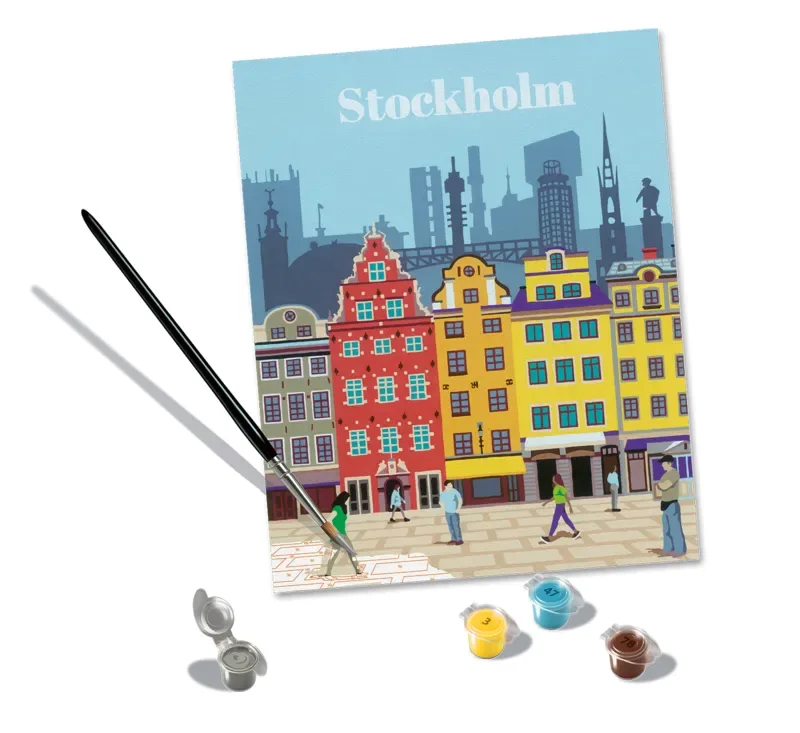 Puzzle Peinture au Numéro - CréArt - Stockholm van Ravensburger – doos 1 van 2