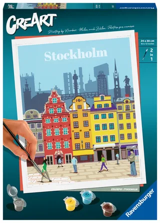 Puzzle Peinture au Numéro - CréArt - Stockholm van Ravensburger – doos 2 van 2